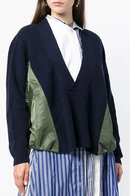 Oversized Color-Block Sweater