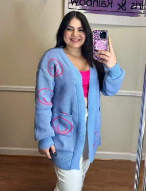 #P967 Smile Long Sleeve Cardigan
