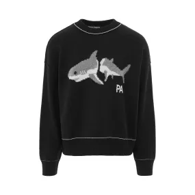 PA Shark Sweater in Black/Light Grey