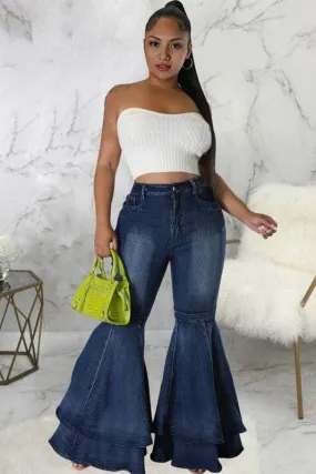 PA240 Ruffle Bootcut Denim Jeans