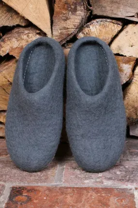 Pachamama Men's Grey Classic Felt Slippers