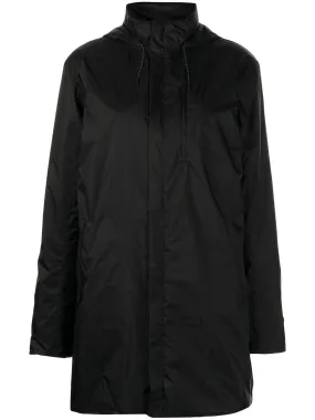 padded hooded rain coat