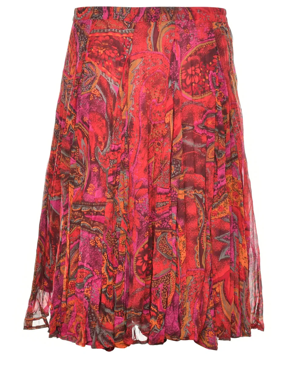 Paisley Pattern Skirt - M