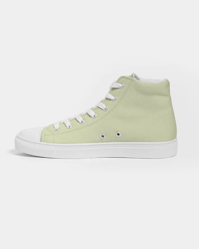 Pale Pastel Yellow Warm Green Women's High-top Canvas Sneakers | Women's | Bright Pale Pastel Yellow Warm Green | C8M0Y30K0