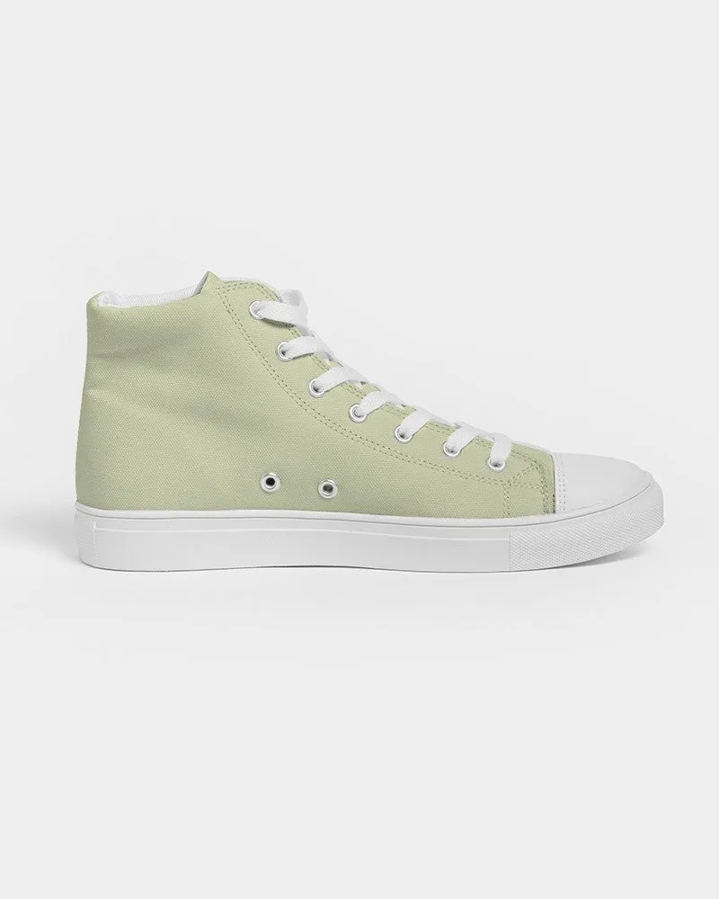 Pale Pastel Yellow Warm Green Women's High-top Canvas Sneakers | Women's | Bright Pale Pastel Yellow Warm Green | C8M0Y30K0