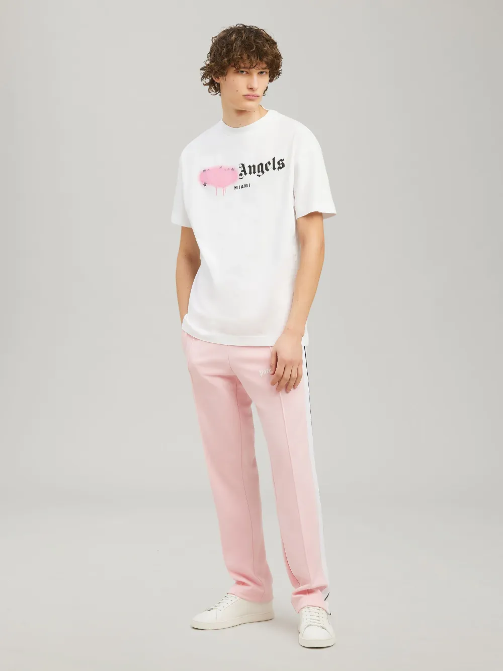 Palm Angels Miami Sprayed Logo Tee White