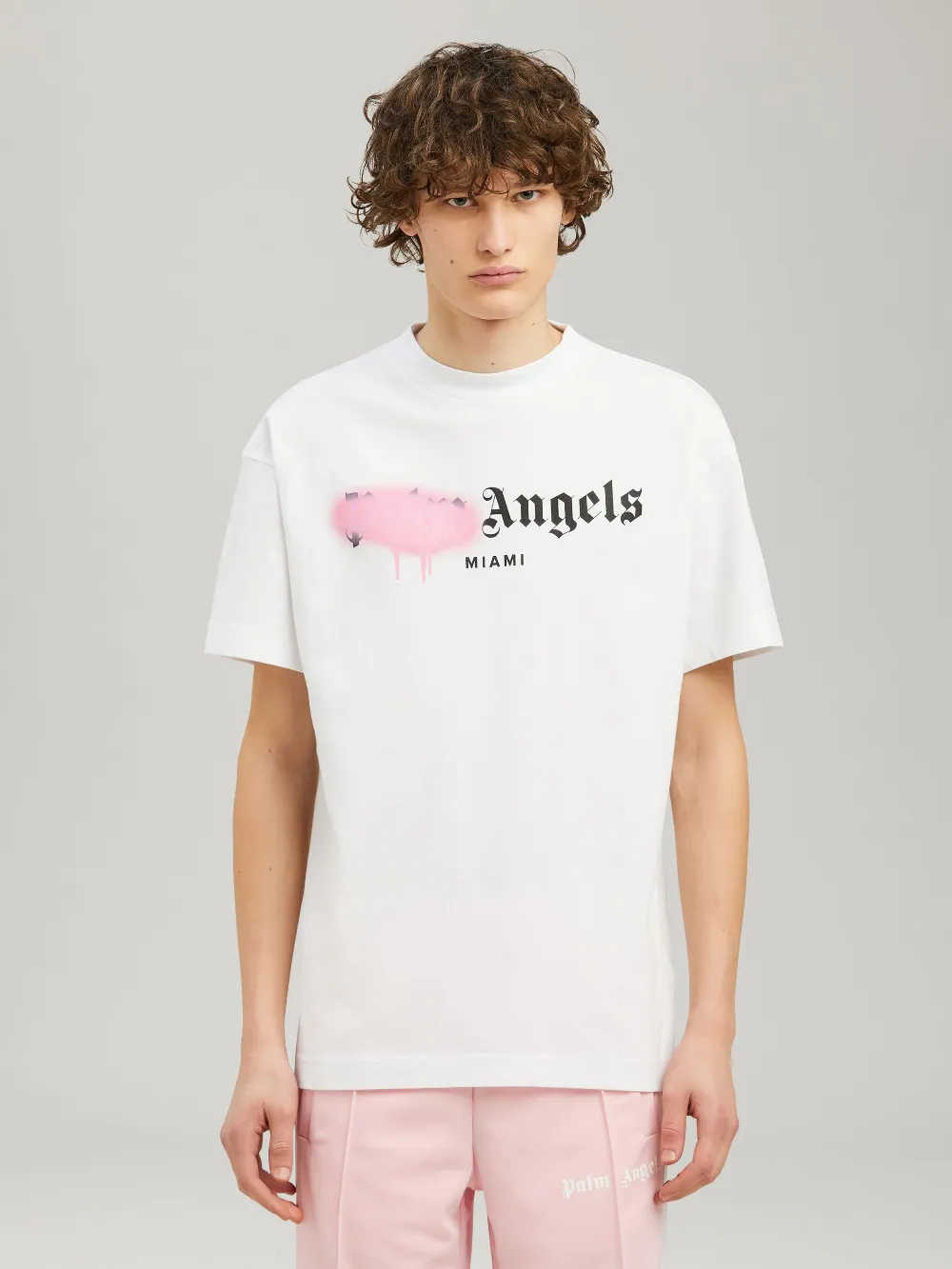 Palm Angels Miami Sprayed Logo Tee White