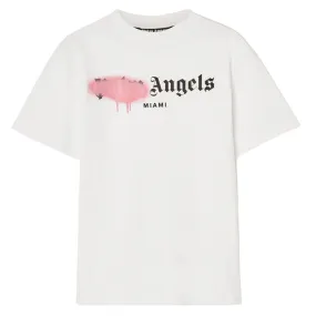 Palm Angels Miami Sprayed Logo Tee White