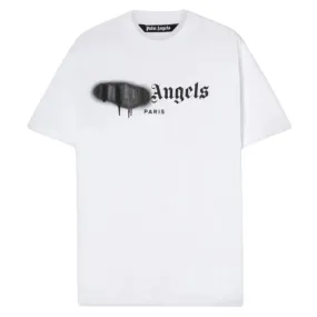 Palm Angels Paris Sprayed Logo Tee White