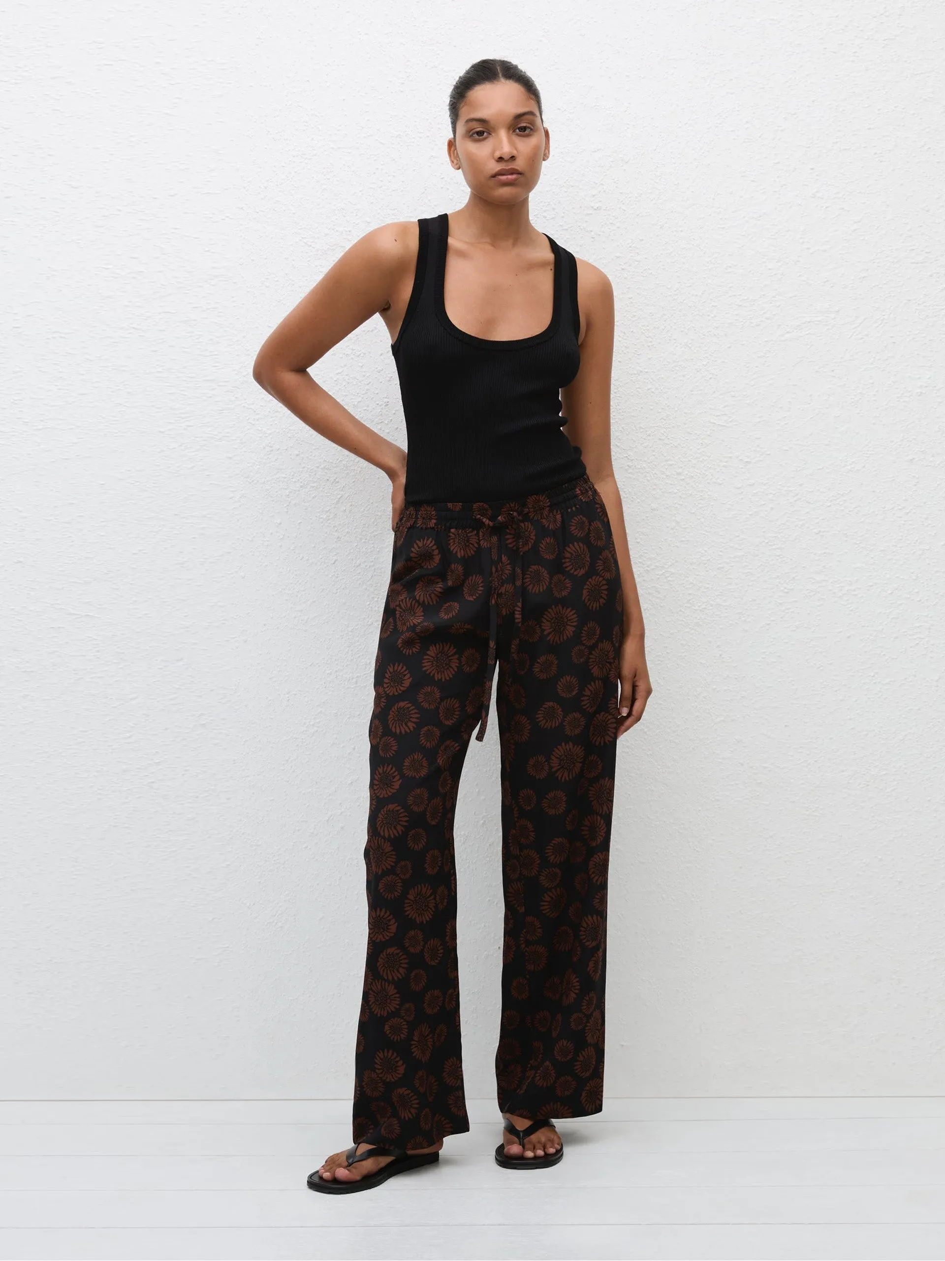 Panama drawstring trousers