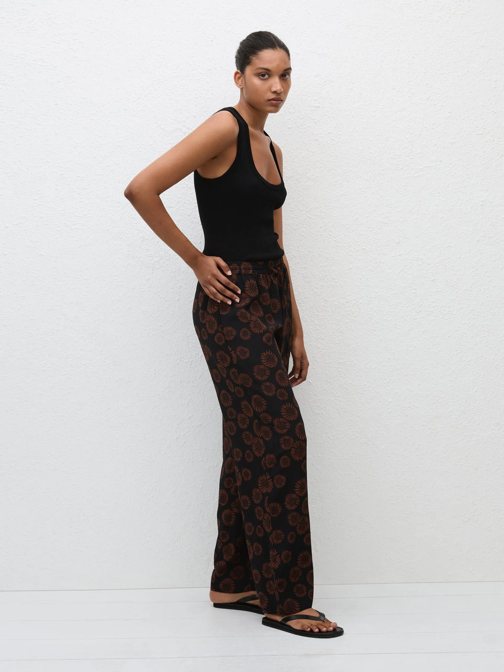 Panama drawstring trousers