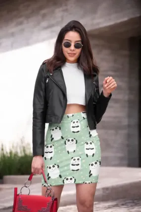 Panda Pattern Pencil Skirt
