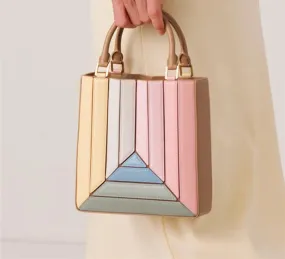 Panelled small handbag