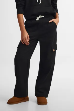Pantalon coton ouaté jambe large cargo - Ado fille