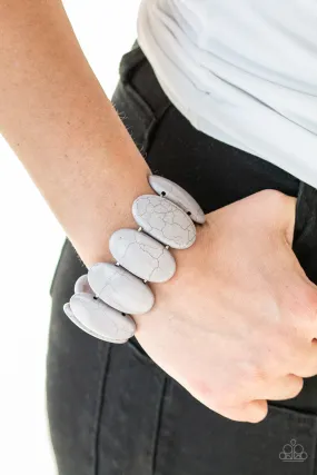 Paparazzi Accessories  - Dramatically Nomadic #B226 Drawer 5/3 - Silver Bracelet