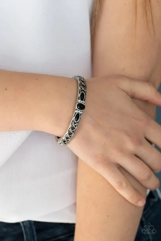 Paparazzi Bracelet ~ Caught In The Cross HEIRS - Black