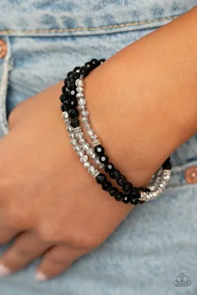 Paparazzi Bracelet ~ How Does Your Garden GLOW - Black