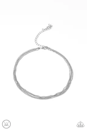 Paparazzi Necklace ~ If You Dare - Silver