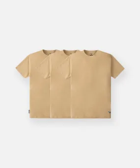 Paper Plane - Essential 3-Pack Tee - Pebble