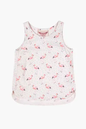 Paper Wings Flamingos Girls Top (Size 2 left)