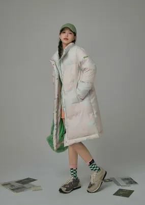 Pastel Clouds Long Padded Coat