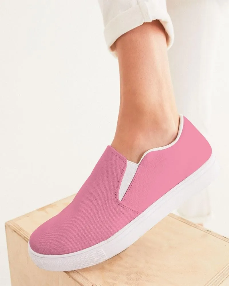 Pastel Cool Pink Slip-On Canvas Sneakers | Women's | Bright Pastel Cool Pink | C0M60Y15K0