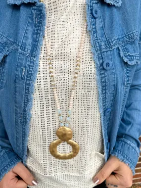 Pastel Gold Pendant Necklace