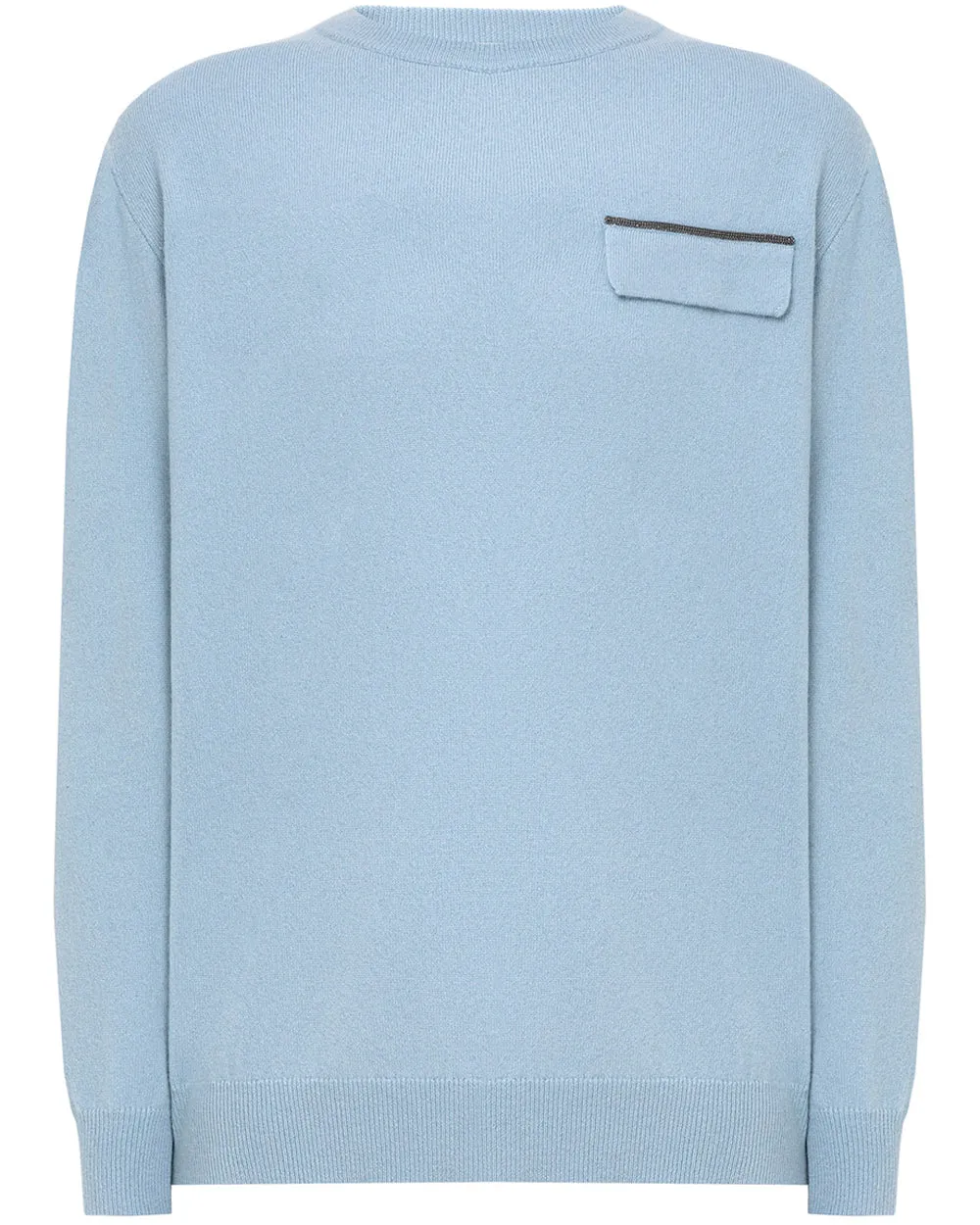 Pastel Leaf Monili Pocket Cashmere Pullover Top