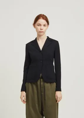 Patch Pocket Fitted Twill Blazer