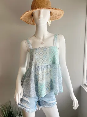 Patchwork Baby Doll Top (FINAL SALE)