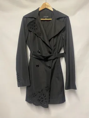 Patrizia Pepe Black Cut-Out Short Trench 42/10