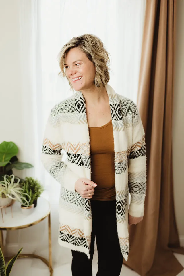 Patterned Textured Cardi