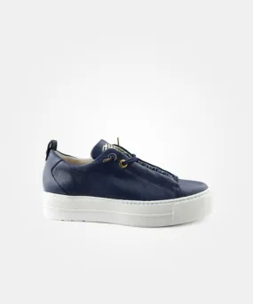 Paul Green Navy Elastic Lace Trainer