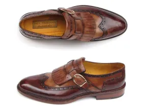 Paul Parkman Brown Wingtip Monkstrap Brogues