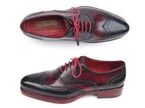 Paul Parkman Men's Navy & Red Wingtip Brogues