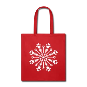 Paw Snowflake Tote Bag