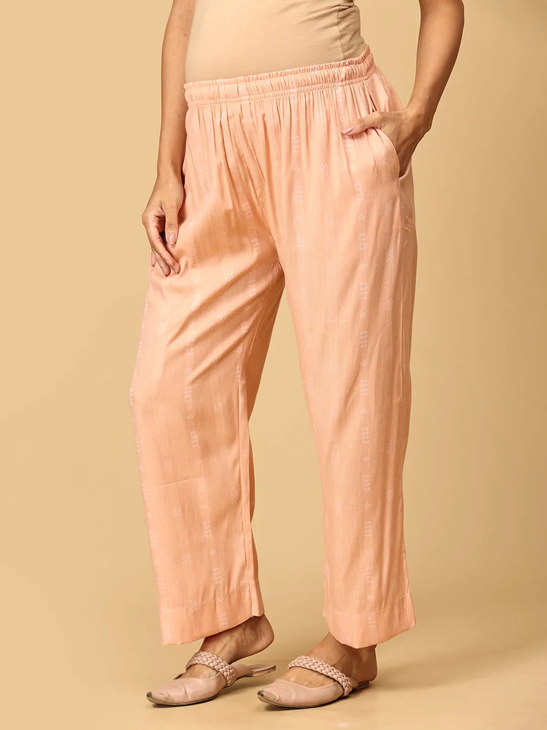 Peach Plush Maternity and Nursing Co Ord Set