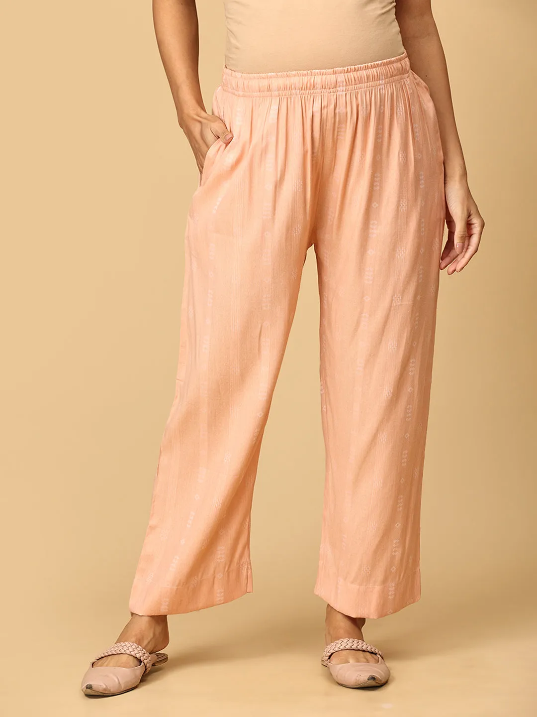 Peach Plush Maternity and Nursing Co Ord Set