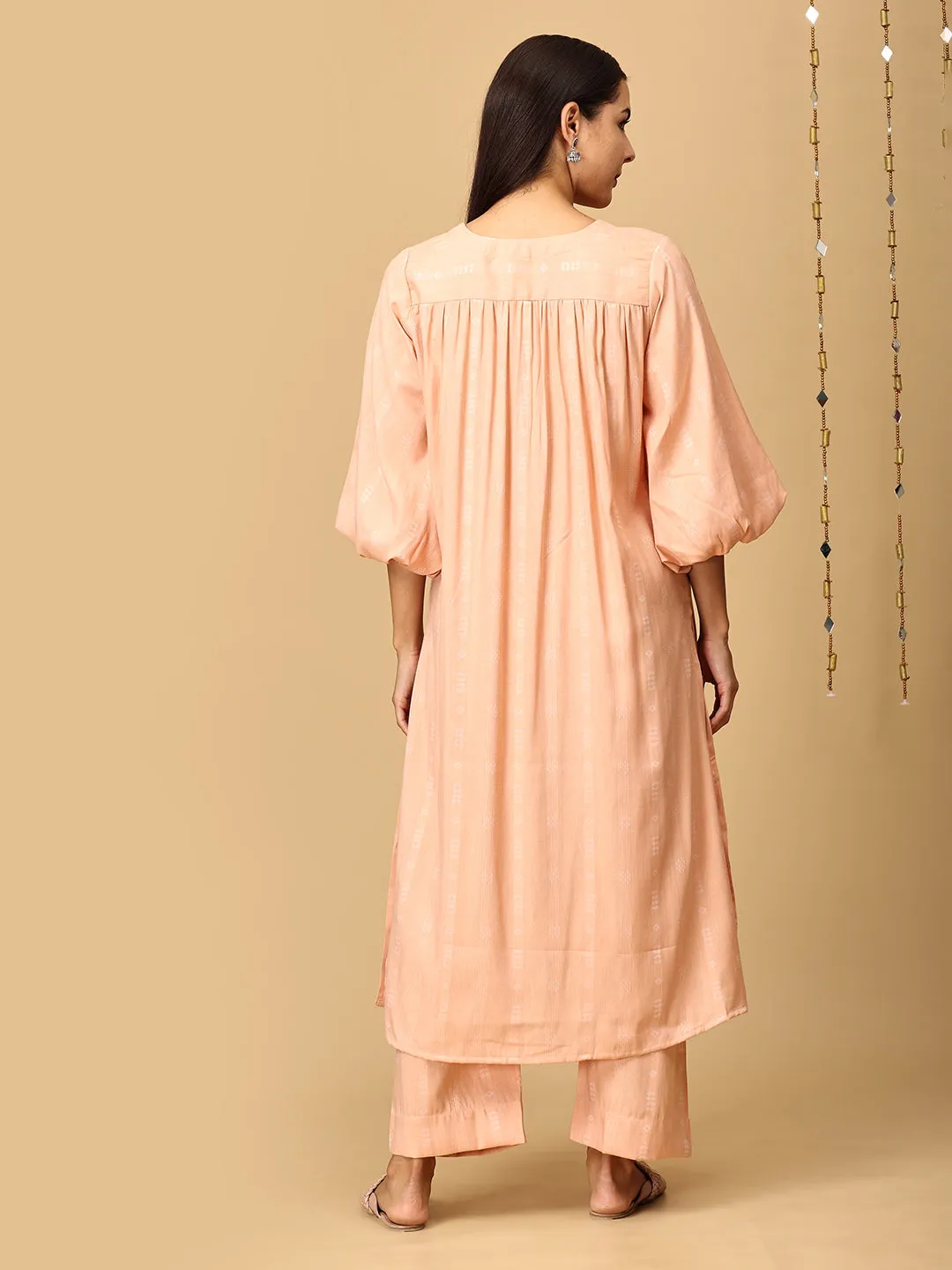 Peach Plush Maternity and Nursing Co Ord Set