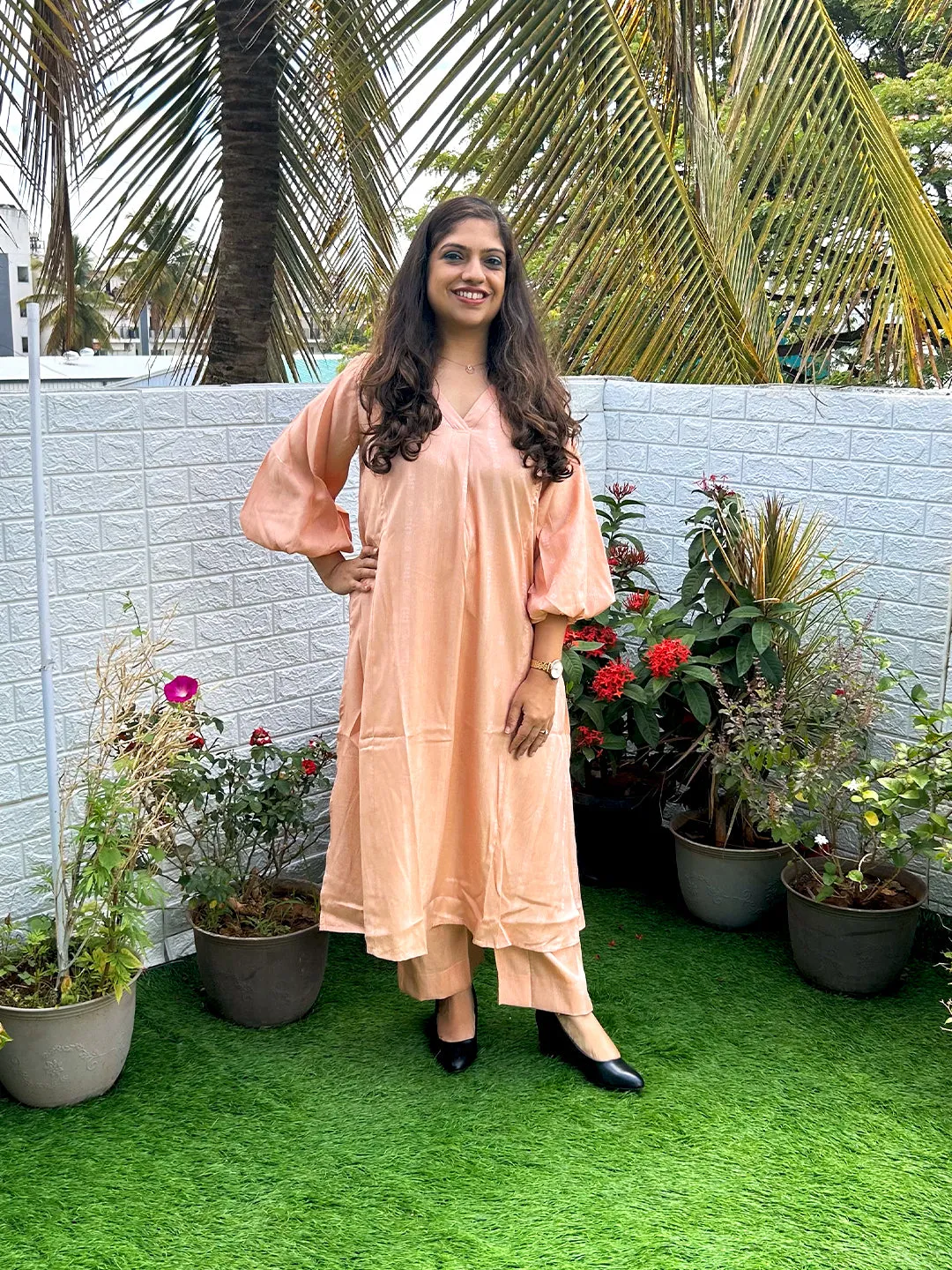 Peach Plush Maternity and Nursing Co Ord Set