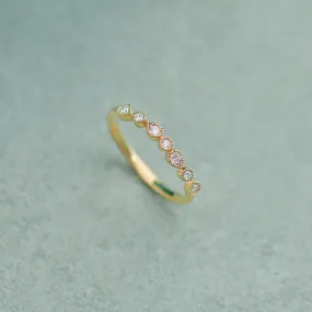 Pear & Round Diamond Band