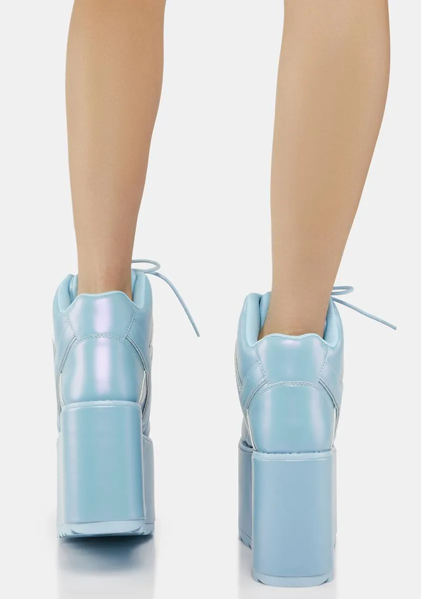 Pearl Blue Qozmo Platform Sneakers