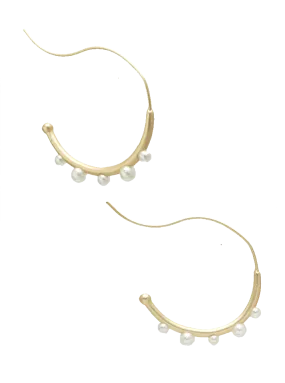 Pearl Hoop Earrings