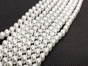 Pearl White Superior Quality Spherical Glass Pearls