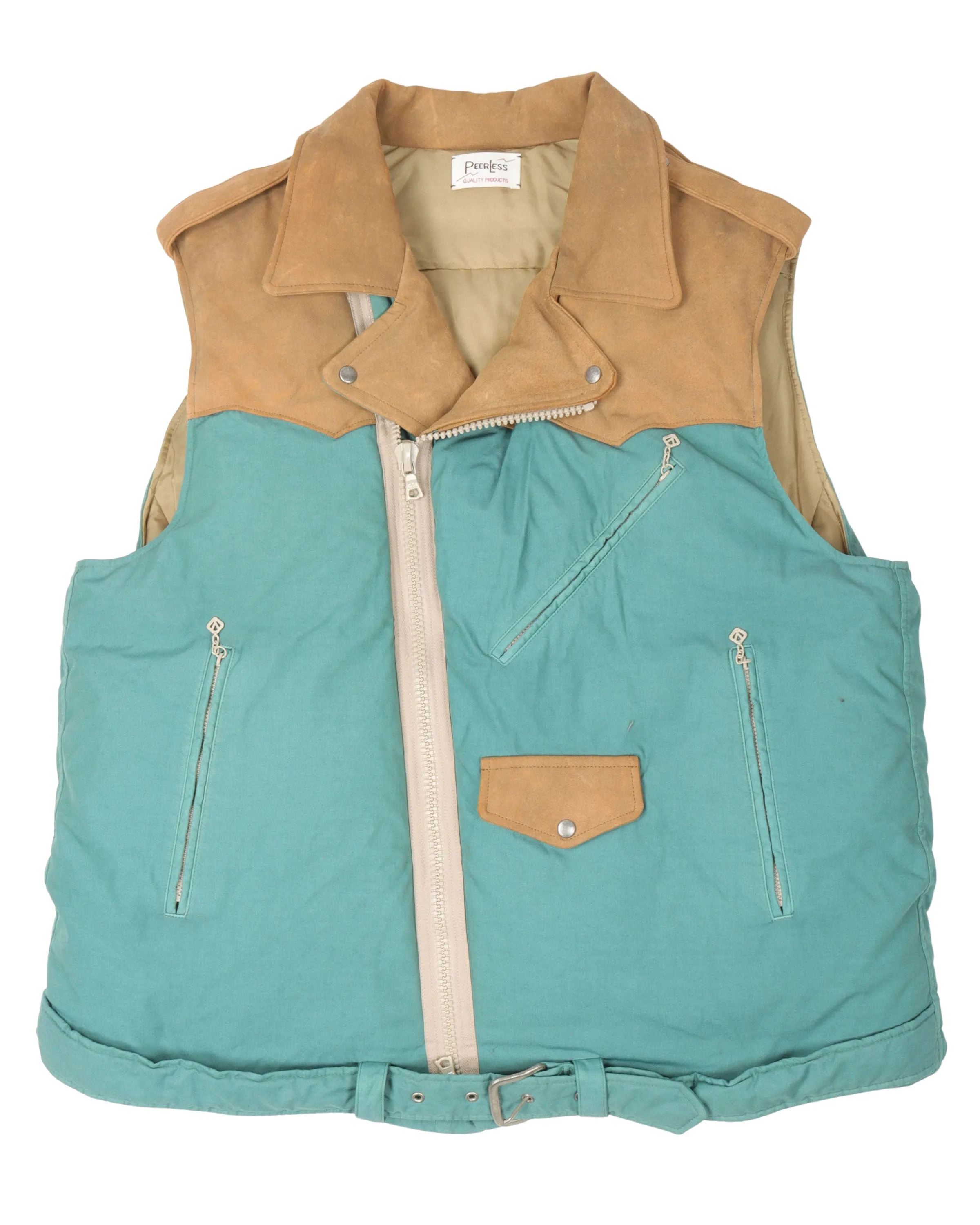 Peerless Angle Zipper Puffer Vest