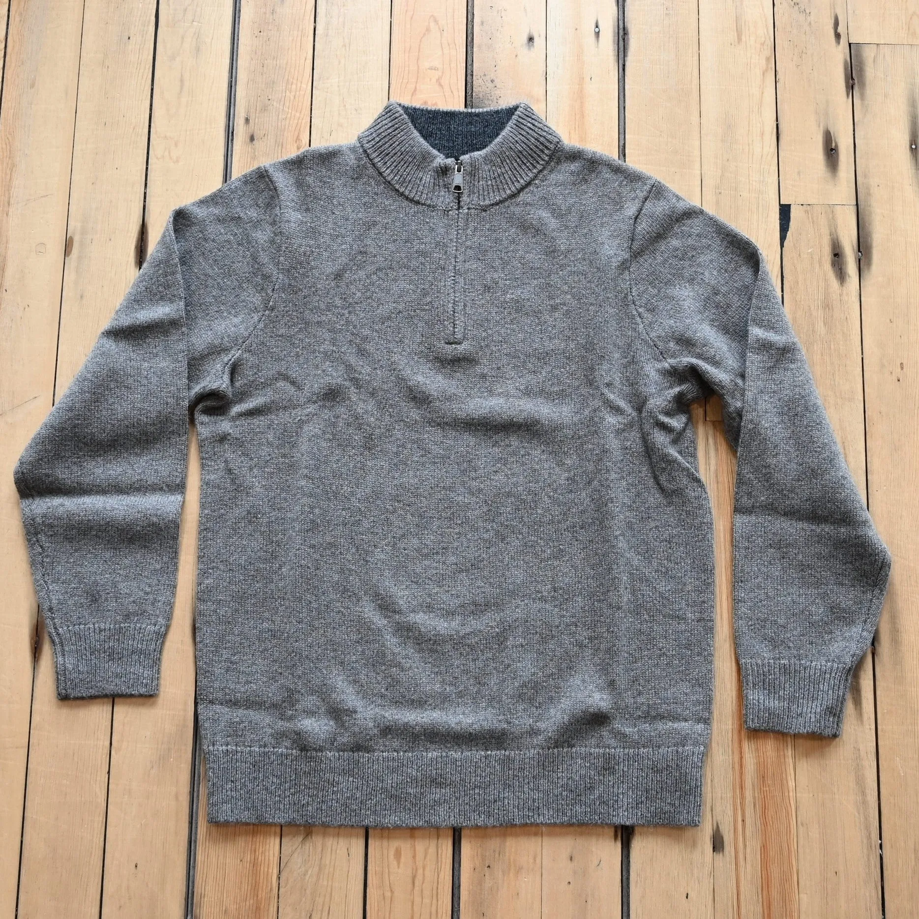 Pendleton Men's 1/4 Zip Sweater in Stone Heather