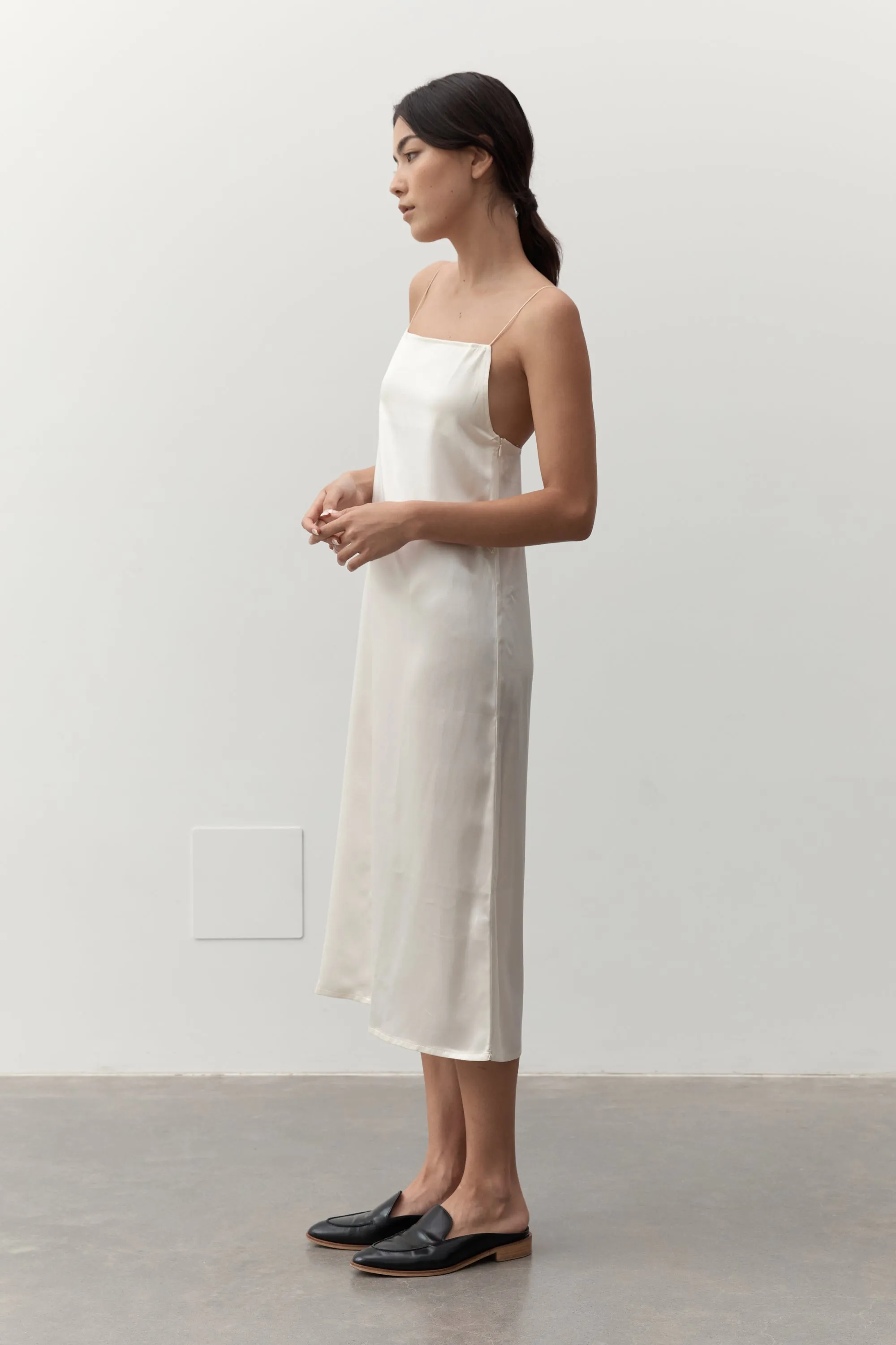 PENELOPE SILK DRESS- CREAM