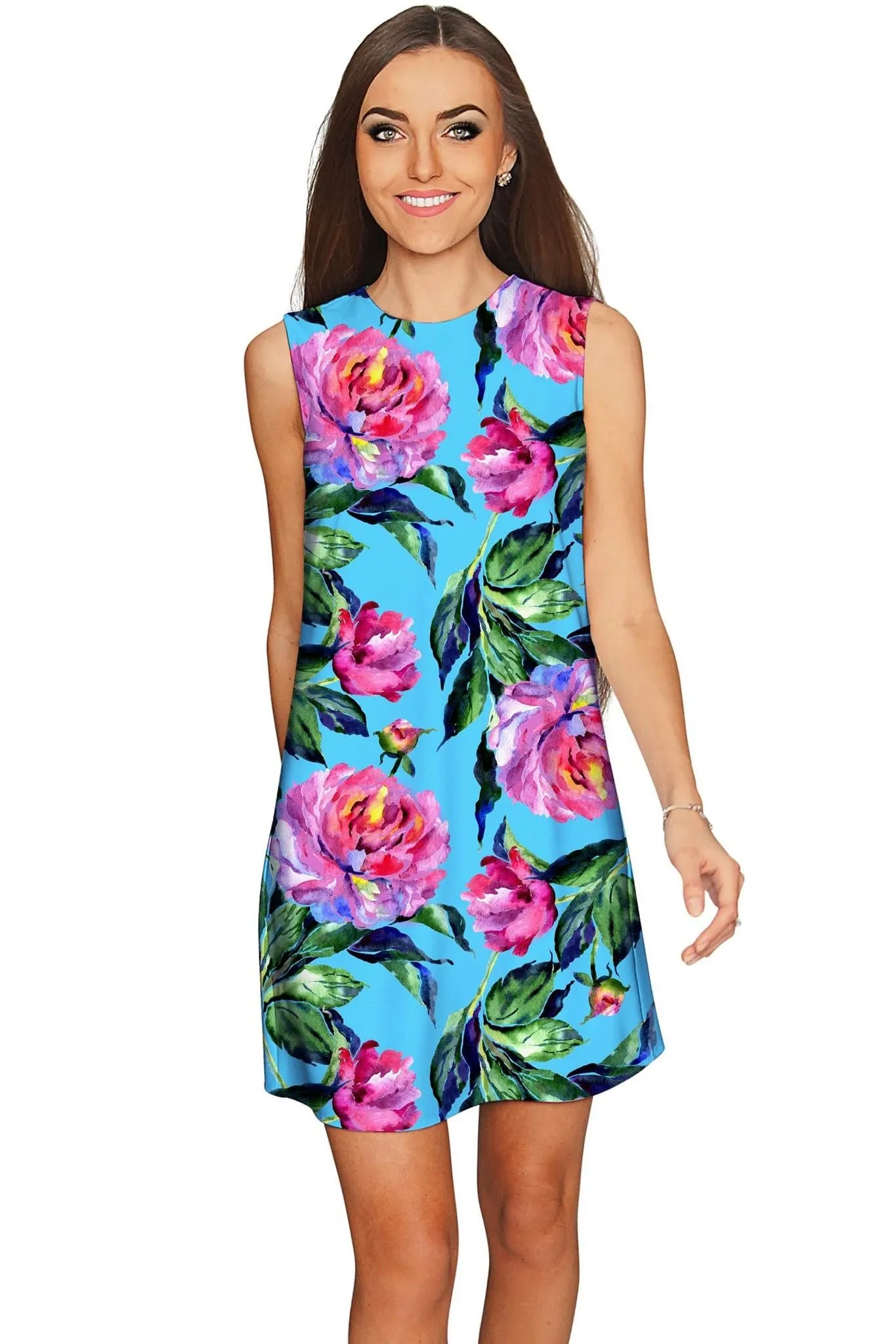 Peony Splash Adele Shift Party Mother and Daughter Dresses