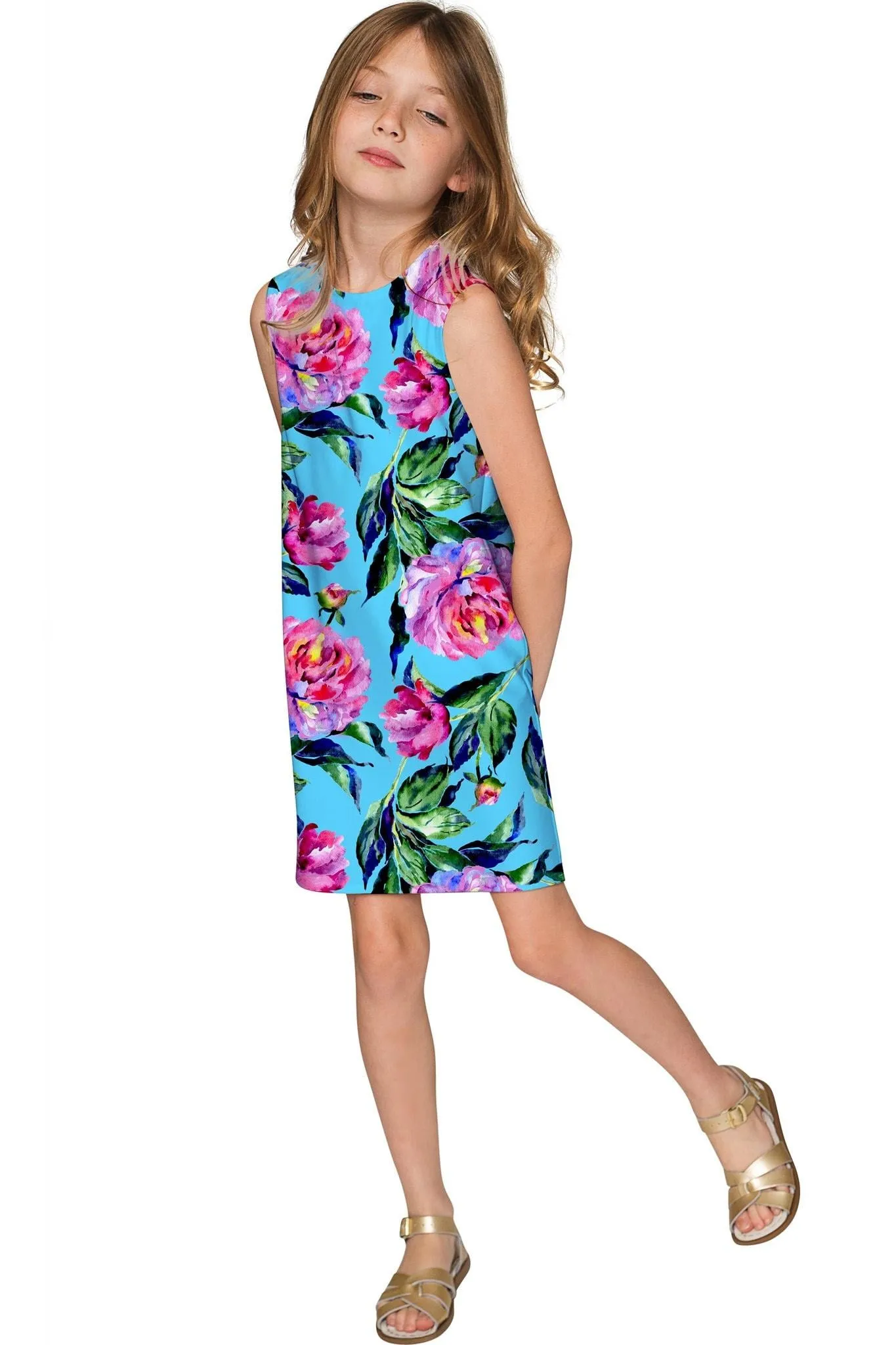Peony Splash Adele Shift Party Mother and Daughter Dresses