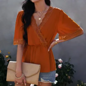 Peplum Butterfly Sleeve Top